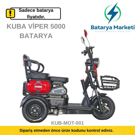 KUBA Viper 5000 Elektrikli Motor Bataryası 48V 20Ah – BataryaDeposu