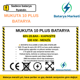 Mukuta 10 Plus Elektrikli Scooter Bataryası – 60V 20.8Ah | BataryaDeposu