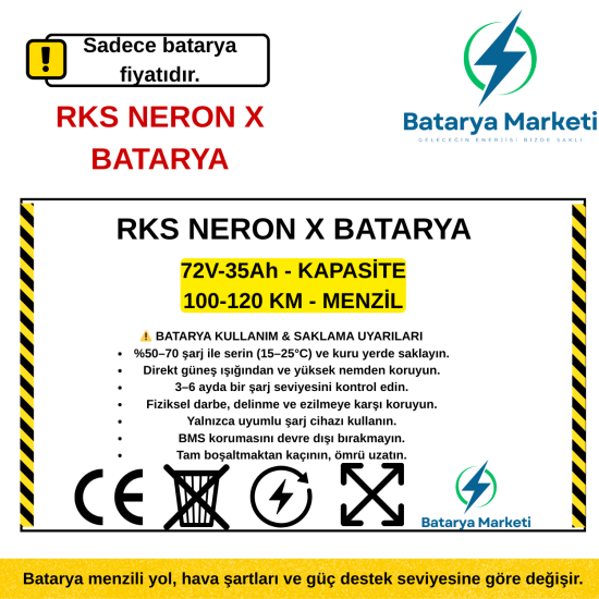 RKS NERON X Elektrikli Motosiklet Bataryası 72V 35Ah – BataryaDeposu