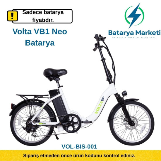 Volta VB1 Neo Elektrikli Bisiklet Bataryası - 36V 10Ah 30–60 km