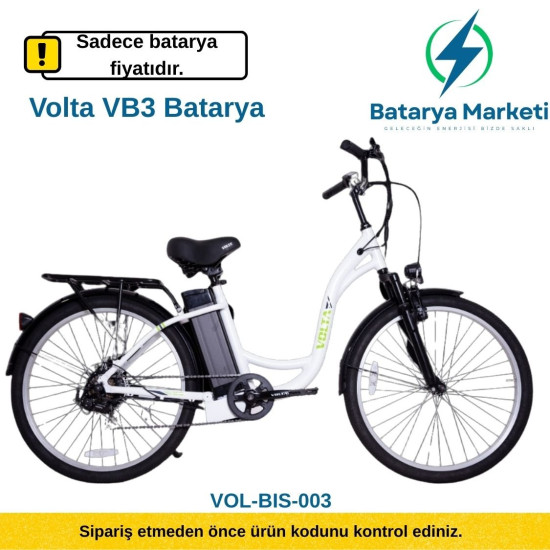 Volta VB3 Elektrikli Bisiklet Bataryası 36V 10Ah – BataryaDeposu