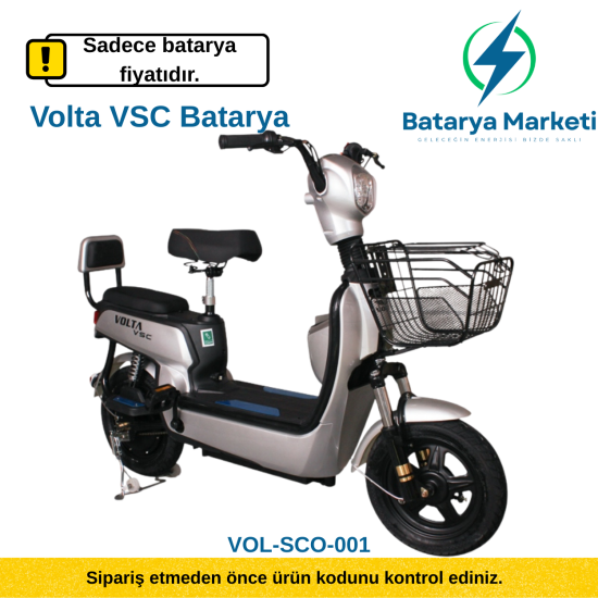 Volta VSC Elektrikli Bisiklet Bataryası 48V 14Ah – BataryaDeposu